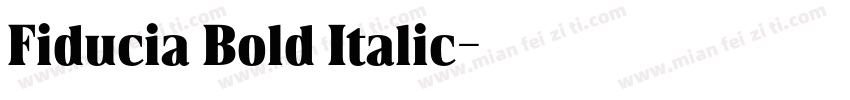 Fiducia Bold Italic字体转换